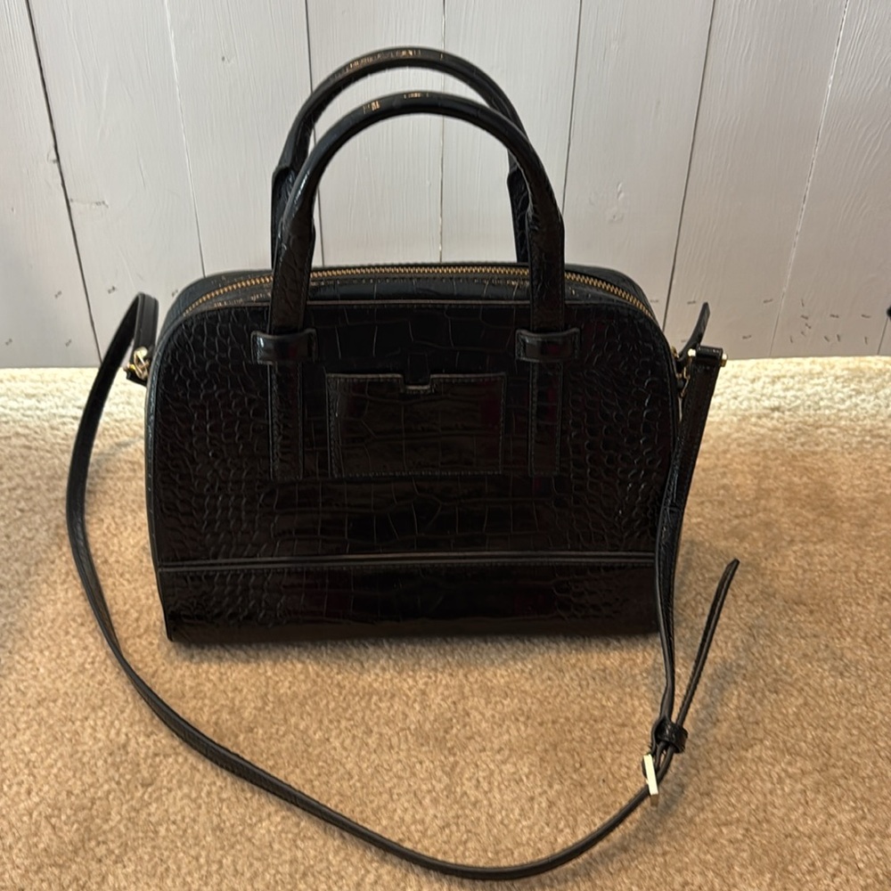 Kate Spade Black Purse with Strap crocodile style - Picture 4 of 6